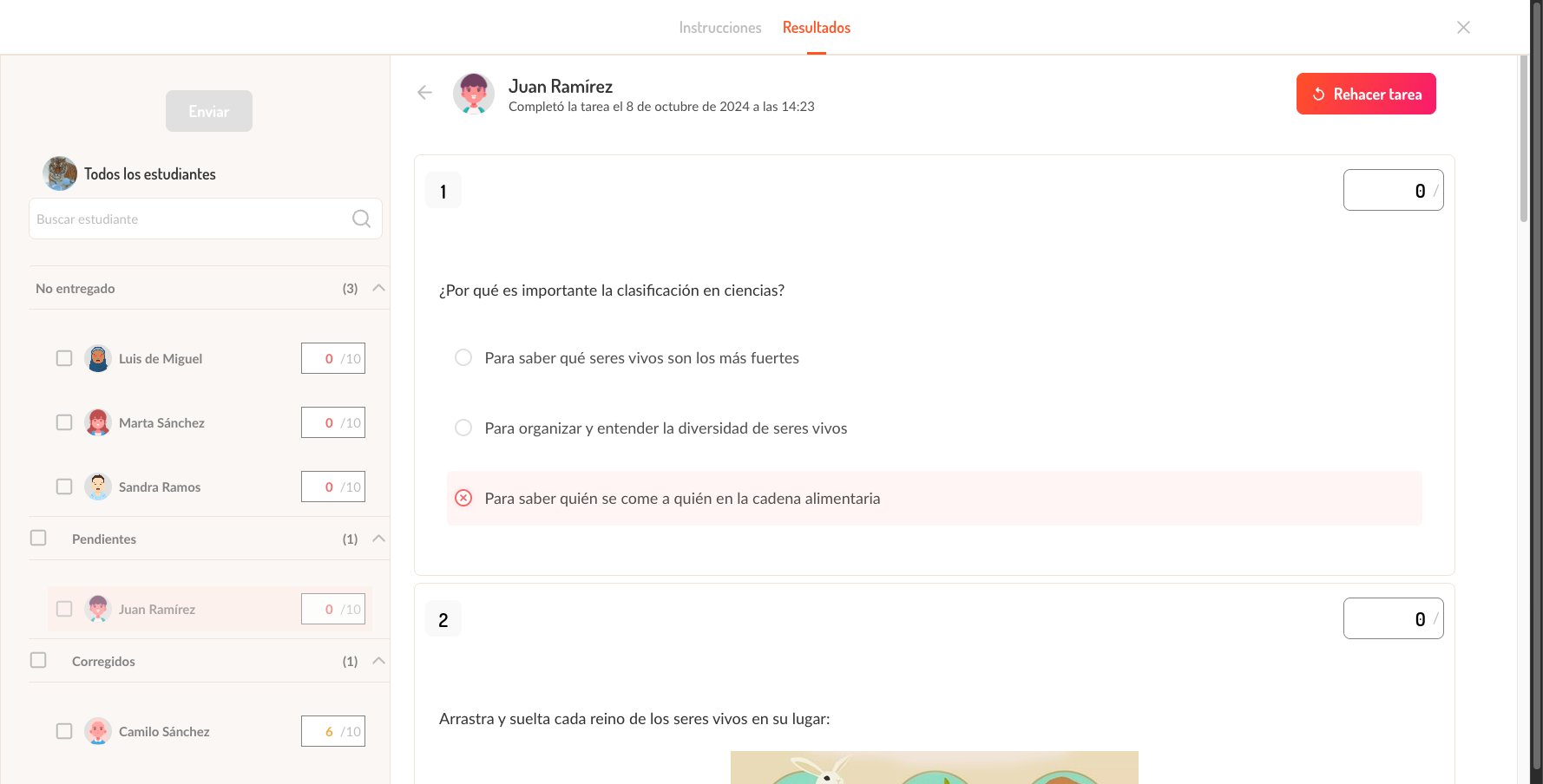 Revision individual de estudiante